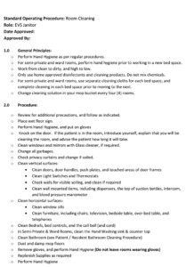 Example Room Cleaning Procedure