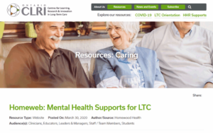 Homeweb: Mental Health Supports for LTC