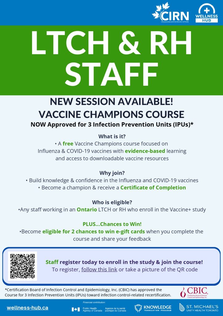 Staff poster for Vaccine+ project registration. Opens as a PDF in a new tab for full accessibility and registration link.
