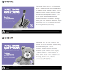 Infectious Questions Podcast Series: What Health Professionals Need to Know about 2019-nCOV and COVID-19