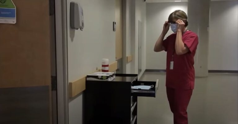 Putting On Mask and Eye Protection