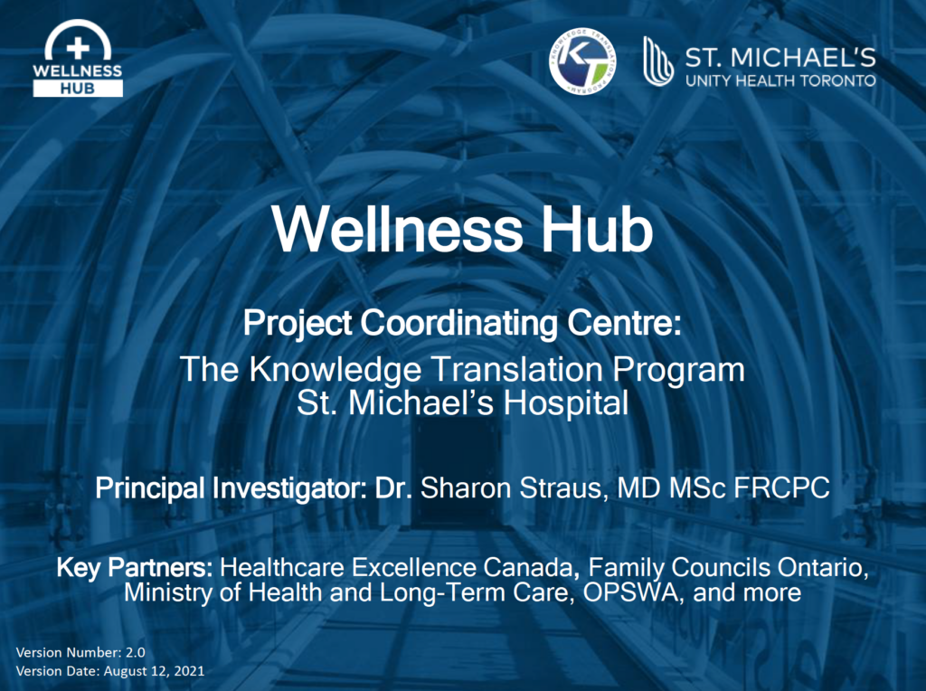 Wellness Hub Facilitated Access Presentation Wellness Hub