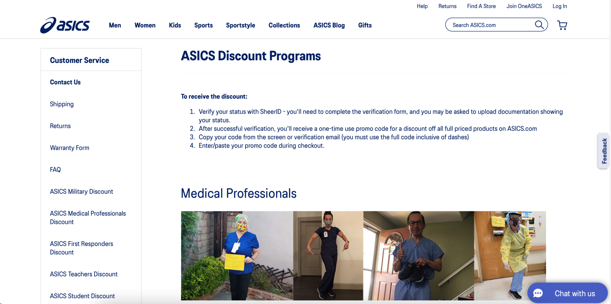 asics frontline worker discount