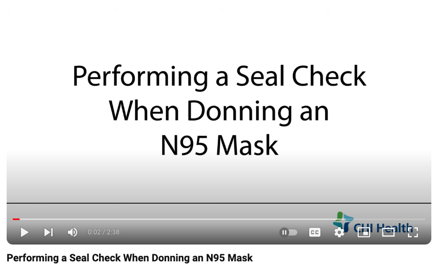 Performing a Seal Check When Donning an N95 Mask – Wellness Hub