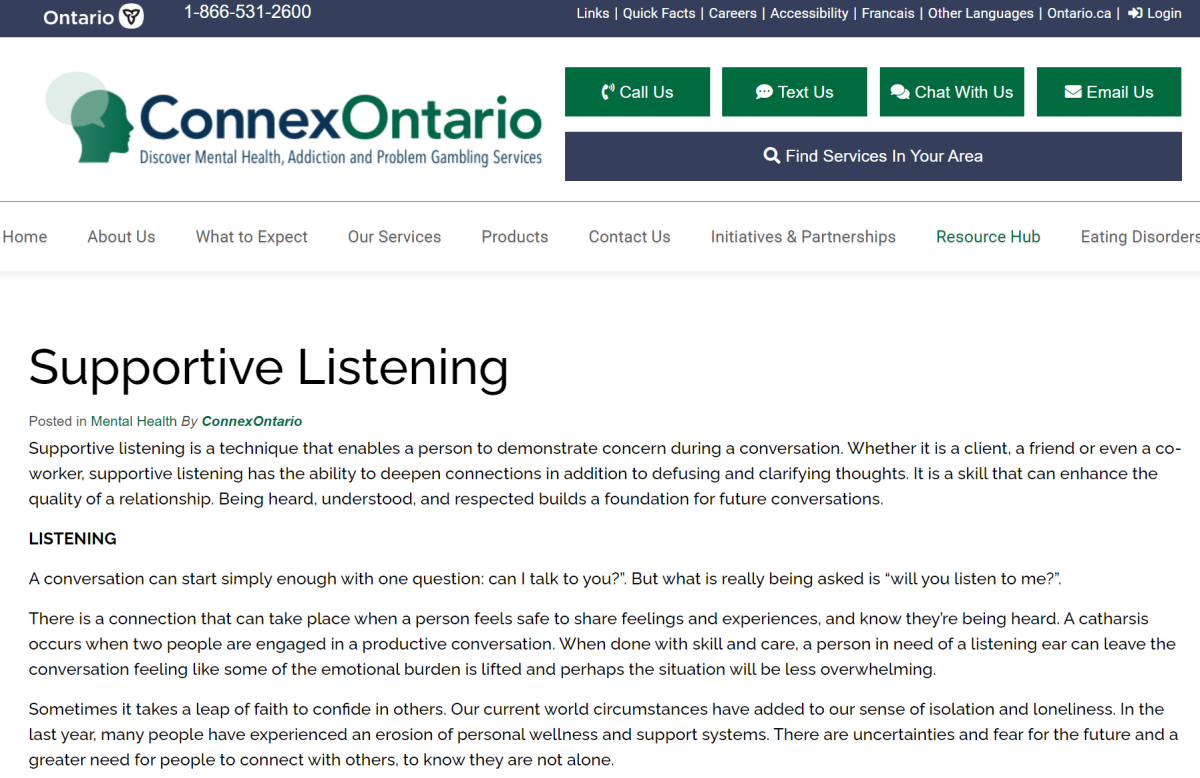 Supportive Listening