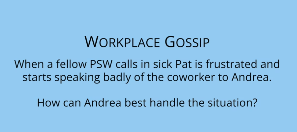 Workplace Gossip - Examples of Effective Communication: Part 1