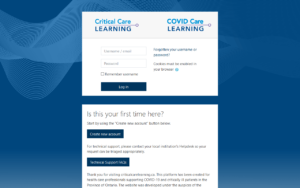COVID Care Learning: Learning Platform for Health Care Professionals Supporting COVID-19 and Critical III Patients in Ontario