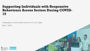 Supporting Individuals with Responsive Behaviours Across Sectors During COVID-19