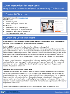 Zoom Instructions for New Users
