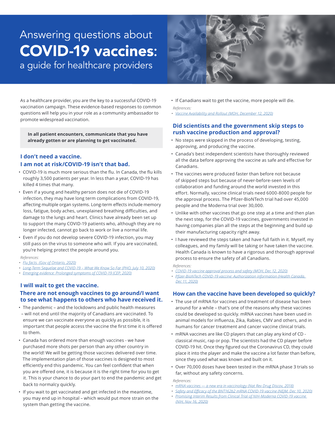 Answering Questions About COVID-19 Vaccines