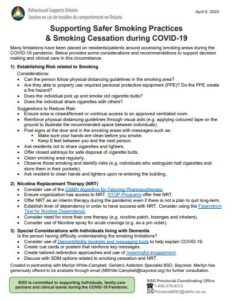 Supporting Safer Smoking Practices & Smoking Cessation During COVID-19